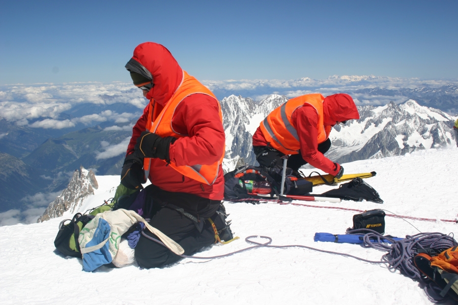 Rilevamento GPS vetta Monte Bianco (Curmayeur-Ao-)