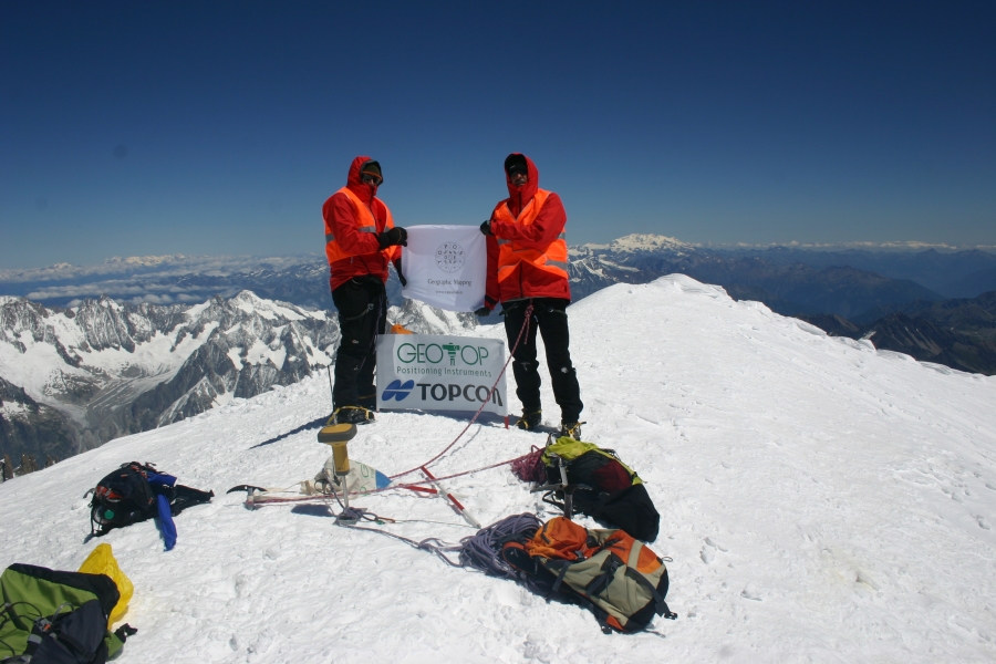 Rilevamento GPS vetta Monte Bianco (Curmayeur-Ao-)